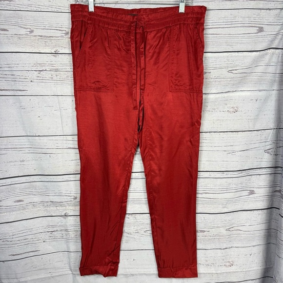 Ann taylor Loft Pants - Ann Taylor LOFT Women’s Pant Trousers Size SP Rusty Red Drawstring Pants